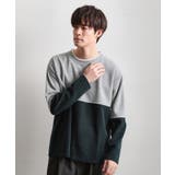 ライトグレー(511) | バイカラー モール風長袖Tシャツ | THE SHOP TK