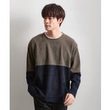カーキ(529) | バイカラー モール風長袖Tシャツ | THE SHOP TK