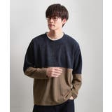 ネイビー(594) | バイカラー モール風長袖Tシャツ | THE SHOP TK