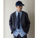 ブルー(093) | リサイクルシャークスキンノーカラーカーディガン セットアップ可 | THE SHOP TK