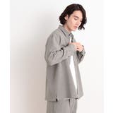チャコールグレー(014) | リサイクルシャークスキンダブルフラップシャツ セットアップ可 | THE SHOP TK