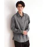 グレー(412) | ウールライクへリンボンシャツ リラックスシルエット | THE SHOP TK
