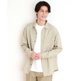 ベージュ(452) | ウールライクへリンボンシャツ リラックスシルエット | THE SHOP TK