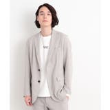 ライトグレー(011) | 【CAVIAN キャビアン】リサイクルシャークスキンテーラードジャケット セット… | THE SHOP TK