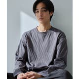 チャコールグレー(014) | ジオメトリックリンクス長袖Tシャツ ON/OFF兼用 | THE SHOP TK
