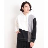 オフホワイト(503) | 異素材ブロッキングダンボールパーカ | THE SHOP TK