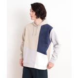 ライトベージュ(551) | 異素材ブロッキングダンボールパーカ | THE SHOP TK