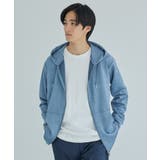 ブルー(093) | スウェードタッチダンボールジップパーカ | THE SHOP TK