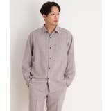 ライトベージュ(051) | リネンライクレギュラーカラーシャツ セットアップ可 | THE SHOP TK