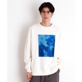 オフホワイト(103) | プリントリブ長袖Tシャツ | THE SHOP TK