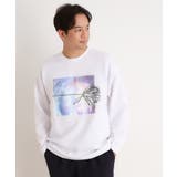 オフホワイト(003) | フラワー刺繍+グラフィックロングTシャツ | THE SHOP TK