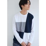 パネルブロッキング長袖Tシャツ | THE SHOP TK | 詳細画像1