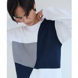 オフホワイト(503) | パネルブロッキング長袖Tシャツ | THE SHOP TK