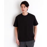 ブラック(019) | リンクスジャカード半袖Tシャツ | THE SHOP TK