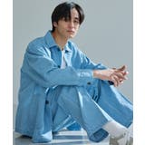 サックスブルー(090) | 綿麻デニムカバーオール セットアップ可 | THE SHOP TK