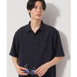 ネイビー(094) | リネンライク半袖シャツ セットアップ可 | THE SHOP TK