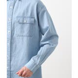 リネンブレンドデニムシャツ | THE SHOP TK | 詳細画像14 