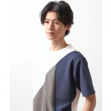 オフホワイト(503) | アムンゼン異素材切替半袖Tシャツ | THE SHOP TK