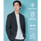 チャコールグレー(014) | ライトドッツジャケット【セットアップ可/洗濯機OK】 | THE SHOP TK