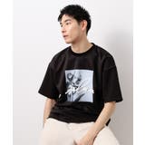 ブラック(019) | コード刺繍フォト半袖Tシャツ | THE SHOP TK