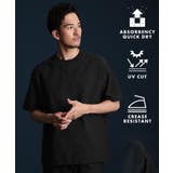 ブラック(019) | パーフェクテックスピンドル半袖Tシャツ【セットアップ可 吸水速乾 UVカット | THE SHOP TK