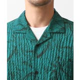 総柄サッカー半袖シャツ マシンウォッシャブル | THE SHOP TK | 詳細画像12 