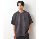 チャコールグレー(013) | スウェードプリント半袖Tシャツ 【オーバーサイズ/洗濯機OK】 | THE SHOP TK