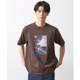 ブラウン(044) | 【旅するTシャツ】フォトプリント マシンウォッシャブル/サスティナブル | THE SHOP TK