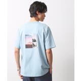 サックスブルー(090) | 【旅するTシャツ】フォトプリント マシンウォッシャブル/サスティナブル | THE SHOP TK