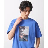 ブルー(093) | 【旅するTシャツ】フォトプリント マシンウォッシャブル/サスティナブル | THE SHOP TK