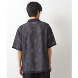 ダイヤ柄プリント半袖シャツ【洗濯機OK/オーバーサイズ】 | THE SHOP TK | 詳細画像2 