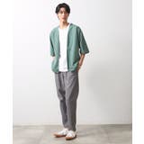 梨地アンサンブルカーディガン 五分袖カーディガン＋半袖Tシャツセット マシンウォ… | THE SHOP TK | 詳細画像7 