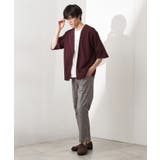 梨地アンサンブルカーディガン 五分袖カーディガン＋半袖Tシャツセット マシンウォ… | THE SHOP TK | 詳細画像20 