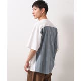 オフホワイト(303) | エシカルブロード切替Tシャツ | THE SHOP TK