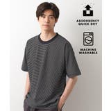 ブラック(319) | パーフェクテックボーダー半袖Tシャツ 【吸水速乾/洗濯機OK】 | THE SHOP TK