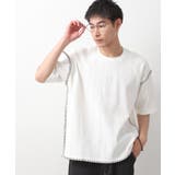 オフホワイト(003) | ステッチ刺繍半袖Tシャツ ビックシルエット | THE SHOP TK