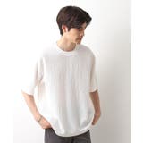 オフホワイト(003) | 楊柳ボーダー半袖Tシャツ【洗濯機OK】 | THE SHOP TK