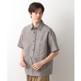 グレー(212) | シアサッカーチェックシャツ 【洗濯機OK】 | THE SHOP TK