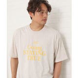 アイボリー(004) | ポリ麻プリント半袖Tシャツ【洗濯機OK】 | THE SHOP TK