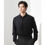 ブラック(019) | スムースファイバー長袖シャツ 【吸水速乾/UVカット/軽量/イージーケア】 | THE SHOP TK