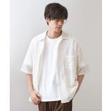 オフホワイト(003) | クラフトレース半袖シャツ 【洗濯機OK】 | THE SHOP TK