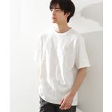 オフホワイト(003) | パターンジャカード半袖Tシャツ【洗濯機OK】 | THE SHOP TK