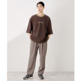 配色刺繍6分袖Tシャツ 【ビッグシルエット／洗濯機OK】 | THE SHOP TK | 詳細画像3 