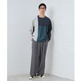 【ちょうどいいカジュアル】パネルブロッキング長袖Tシャツ | THE SHOP TK | 詳細画像7 