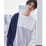 【ちょうどいいカジュアル】パネルブロッキング長袖Tシャツ | THE SHOP TK | 詳細画像1