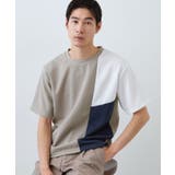 【一枚で着映える】パターンブロッキング 半袖Tシャツ 洗濯機OK | THE SHOP TK | 詳細画像9 
