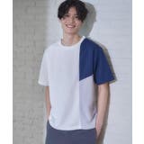【一枚で着映える】パターンブロッキング 半袖Tシャツ 洗濯機OK | THE SHOP TK | 詳細画像1