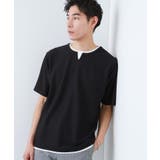 【一枚でコーディネートが完成！】レイヤード風 キーネック 半袖Tシャツ | THE SHOP TK | 詳細画像12 