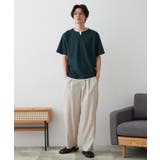 【一枚でコーディネートが完成！】レイヤード風 キーネック 半袖Tシャツ | THE SHOP TK | 詳細画像4 