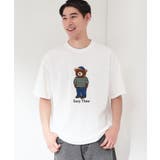 クマ サガラ刺繍 半袖Tシャツ 【洗濯機OK】 | THE SHOP TK | 詳細画像1